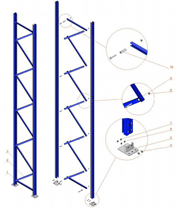 3 inches pitch australian standard heavy duty pallet racking system