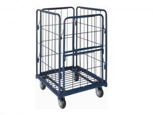 Warehouse Nestable Rolling Cage Trolley with Wheels