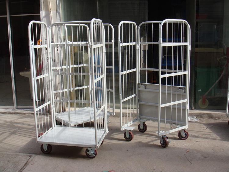 The warehouse logistics roll cage trolley
