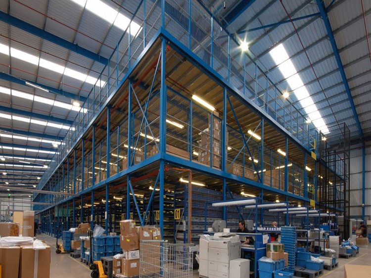 How to design a steel structural mezzanine in an existing warehouse